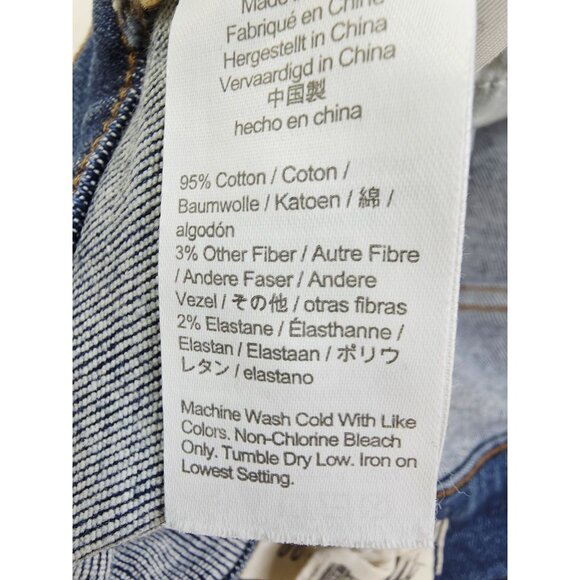 Madewell Size 24X25 Womens Cali Demi Boot Blue Denim Embroidered Logo Jeans - Picture 6 of 12